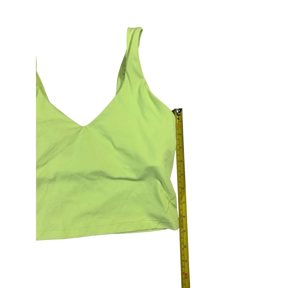 Lululemon Align Tank Top Electric Lemon Neon Yellow Green Size 6 Nulu Crop Bra